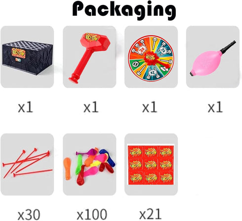Whack a Balloon Game - 2024 New Balloon Pop Game for Adults and Kids, Tricky Balloon Board for Family Party