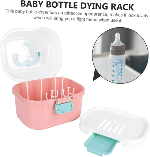 VICASKY Bottle Drying Rack with Removable Drip Tray Capacity Storage Box for Bottles Pacifiers and Cups Material Easy