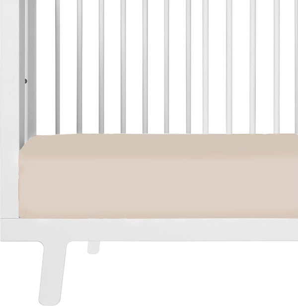 Makemake Organics GOTS Certified Organic Cotton Fitted Crib Sheet Soft Breathable (28"x52",