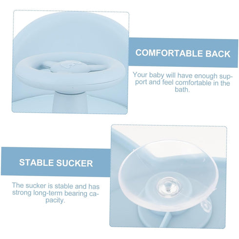 SHOWERORO Anti-Skid Bathing Chair with High Backrest Material Shower Seat for Newborns and Stable Non-Slip Sucker Base