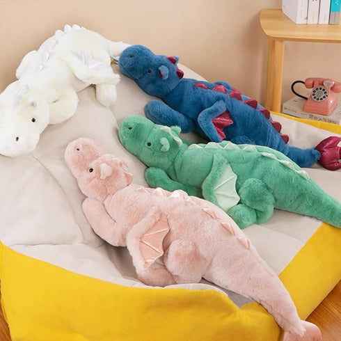 5Lbs 35.4", Weighted Dragon Stuffed Animal Soft and Sturdy Weighted Pillow Plush for Kids and Adults, Medium Green