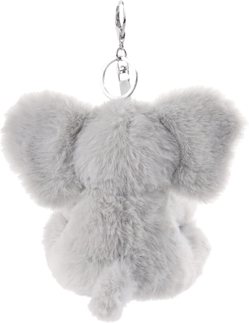 Apricot Lamb Cute Toys Plush Gray Elephant Stuffed Animal Keychain for Kids Bag, Purse, Backpack, Handbag (6 Inches)