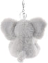 Apricot Lamb Cute Toys Plush Gray Elephant Stuffed Animal Keychain for Kids Bag, Purse, Backpack, Handbag (6 Inches)