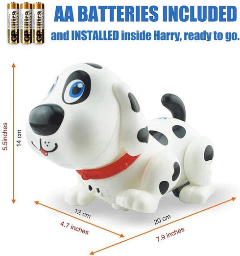 2+ WEofferwhatYOUwant Robot Dog Electronic Spanish Harry Puppy Bilingual Interactive Pet Dog Toy for Toddlers Walks