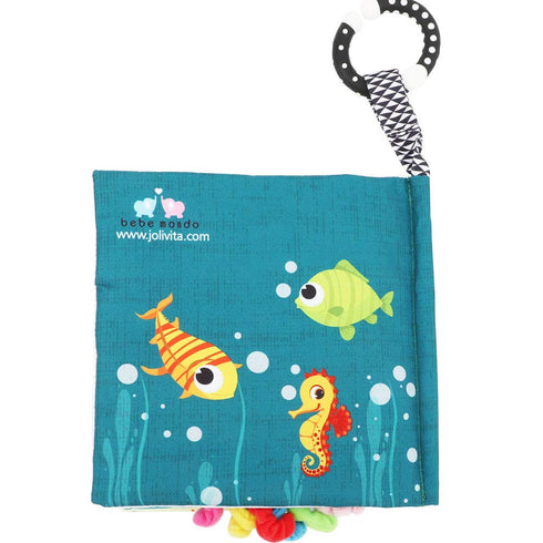 0-6, 6-12,12-18 Fish Baby Books Toys, Touch Feel Cloth Crinkle Books for Babies,Baby Infant Toys Months,Early Learning