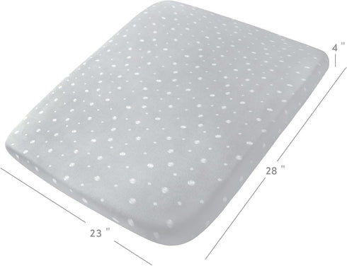 Magik & Kover 2 Pack, 4moms 23" 28" Bassinet Sheets Compatible with Breeze Plus Bassinet (not playard), Fit for x