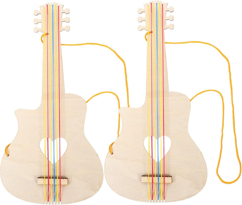 Toyvian 10 Pcs Miniature Guitar Toys | Child Guitar Crafts for DIY Painting and Wooden Guitar Toy