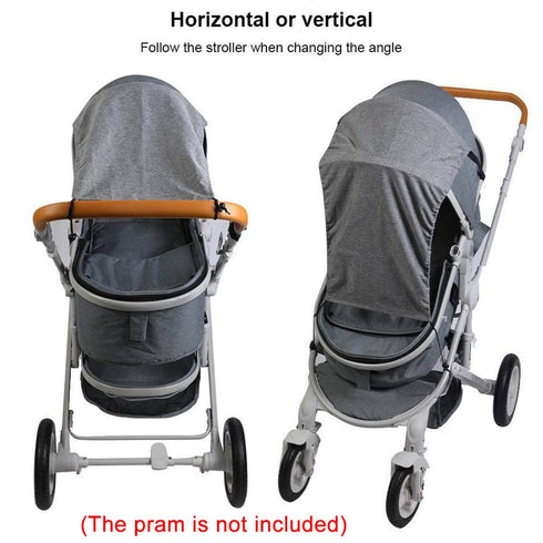 Universal Baby Stroller Sun Shade, Pram Sun Cover with UV Protection 50+, Blackout Blind, 50x30x67cm