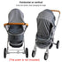 Universal Baby Stroller Sun Shade, Pram Sun Cover with UV Protection 50+, Blackout Blind, 50x30x67cm