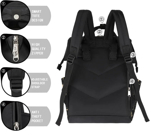 XMNYGJ Backpack Backpack Mommy Daypack Diaper Bag for Women Moon Star Nursing Diaper Waterproof Travel Portable Nappy