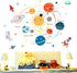 Space Planet Wall Decals - Cute Educational Wall Stickers for Kids, Daycare, Nursery, Playroom, Classroom, School