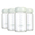 COMI Wide Neck Glass Breastmilk Collection n Storage Bottle, 4 Packs, 6oz