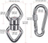 BeneLabel Swing Swivel with 2 Carabiners, 770LB Capacity, Safest Rotational Device for Aerial Silks