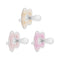 Dr. Brown's Advantage One-Piece Silicone Baby Pacifier, Fully Symmetrical Soother, Ecru/Light Pink/Pink,