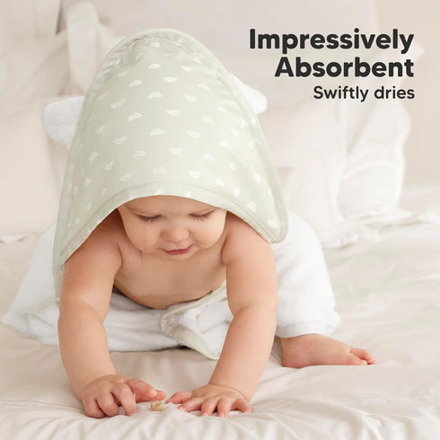 Set Baby Hooded Towel and Washcloth - Perfect for Newborns