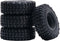 4PCS 1.0 Beadlock Wheels and Tires, Metal Wheel Hub Rubber Tires for 1/24 RC Model Car Crawler AXIAL SCX24 AXI00006