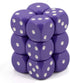 Chessex CHX25607 Opaque Dice - 12D6 Purple/White