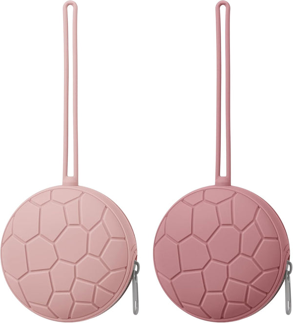 2 Pack Silicone Pacifier Holder Case, Soft Silicone Newborn Baby Silicone Pacifier