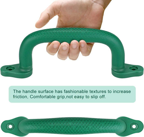 Dolibest Set of 4 Safety Playground Handles - Swing Set Hand Grips for Climbing Frame and Play House (Green)