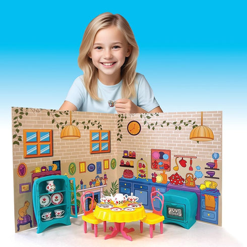 Set 30 6+ Mini Maker Tea Party Creations Paint Your Own Tea with UV Oven DIY Ceramic-Like Craft Kit for Girls Decorate