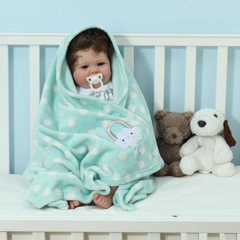 30"X40" CREVENT Lightweight Fuzzy Fluffy Warm Plush Baby Blanket for Infant Toddler Newborn Unisex Crib Cot Stroller