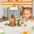 Set, 2 Easter Bunny Carrot House Building Rabbits, Chick, Colorful Easter Egg and Basket Toy, Building Blocks Kit