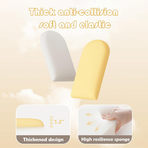 PINJIE 4pcs 3D (19.68''x7.87'', Wall Padding for Kids with Autism, Peel and Stick Headboard Upholstered Wall Panels
