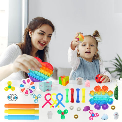 Pack, 35pcs Set Fidget Simple Fidget Fidget Toys with Popping Fidget Sensory Toys for Kids and Adults, Stress Relief