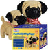 Set WEofferwhatYOUwant Pug Daddy & Pug Puppy Electronic Interactive Plush Dog Toys with Tricks, Barking, Walking Touch
