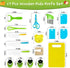 Chanking 17 Set 4+ Pieces Kids Safe Knife for Real Cooking Child-Friendly Plastic Chef Tools Montessori Kitchen Toys