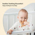 6M+, 1 Count Pigeon Silicone Animal-Shaped Baby Teether, Blue Cat, Multi-Textured Teething Relief Toys, Lightweight