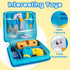 1st Toolbox Playset, Set 1 teytoy My Baby Tool for Year Old, Pretend Play Construction Toy with Zippered Tool Box