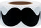 Hybsk 200pcs Fake Mustache Stickers for Baby Shower Little Man Themed Party (Black)