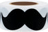 Hybsk 200pcs Fake Mustache Stickers for Baby Shower Little Man Themed Party (Black)