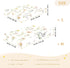 CZXW 52" 28" Botanical Floral Pattern Crib Sheets Fitted x Natural Cotton Soft & Breathable for Baby Crib Mattress