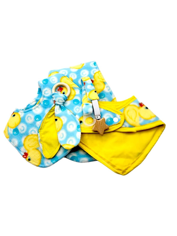 WanderLost Kids Handmade Baby Nursery Gift Set - Reversible Bibs, Burp Cloth,