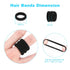 Black Seamless Hair Ties - Cotton Hair Bands, Tiny Elastics Ponytail Holders for Toddlers, 1 Inch, Black