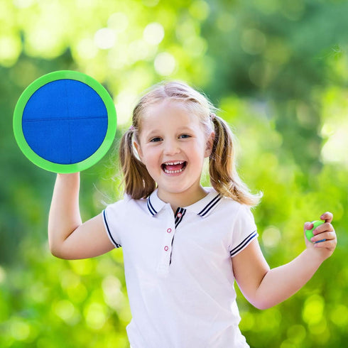 EVERICH TOY Beach Toys Outdoor Games - Upgraded Version for Kids Ages 3-10, Paddle Toss with Rackets and Balls