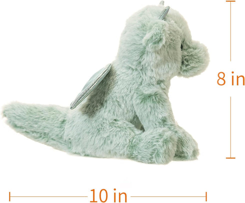 Apricot Lamb Toys Plush Green Dragon Dinosaur Stuffed Animal, Soft Cuddly 8 Inch for Children