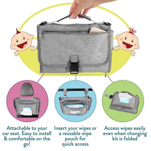Oliveta Baby Portable Diaper Changing Pad - Baby Changing Pad & Diaper Changer Travel Bag
