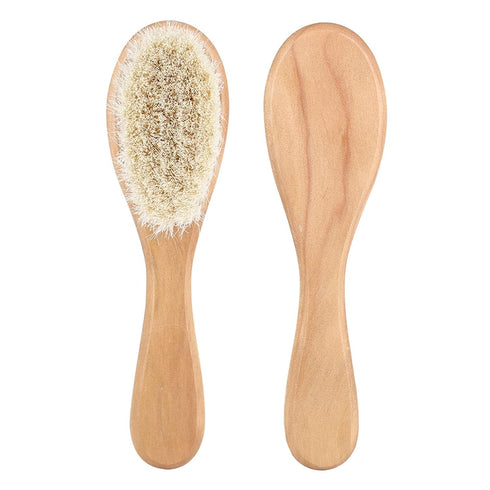 Brush, Baby Hair Brush Head Massage Grooming Comb with Wooden Handle Soft Baby Hair Brush Baby Brush for Infant