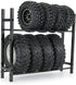 RC Car Alloy Tire Rack for 1.9'' 2.2" Tire Wheel Rim SCX10 D90 CC01 TRX4 RC Crawler (Black)