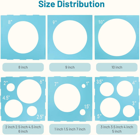 Auihiay 14 Holes Balloon Sizer Cube, Blue Measurement Tool for Balloon Arches and Decorations (1-10 Inch)