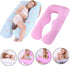 SmarTopus Maternity Pillowcase, Pregnancy Body Pillow case U Shaped, Maternity Pillow Replacement Cover with Zipper