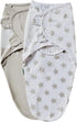 Baby Swaddle Blanket, 2 Pack Newborn Swaddles 0-3 Months, Easy Change Infant Wrap, Adjustable Swaddle Sack (Brown Stars)