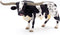 Gemini&Genius Longhorn Cow Action Figure, Hand Painted 6 Inches, Realistic Farm Animal Toy for Children
