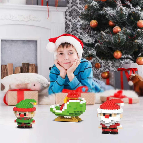 NDZUI 2025 Set, Set 1 Set) Christmas Building Blocks Stacking Bricks Christmas Decorations and Gifts Building Toys Xmas
