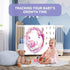 Monthly Milestone Blanket for Baby Girl, Pink Mermaid Watercolor Starfish Seahorse Turtle Seashell Growth Chart