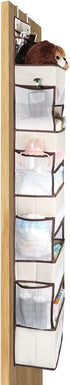 Univivi Over The Door Organizer, Wall Mount Hanging Organizer with Large Compartments and Mesh Side Pockets