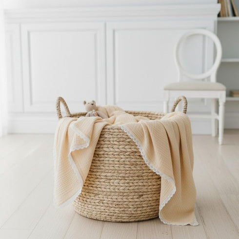 30" 40" MakeMake Organics GOTS Certified Organic Cotton Muslin Soft Breathable Lightweight Swaddle and Comfort Organic